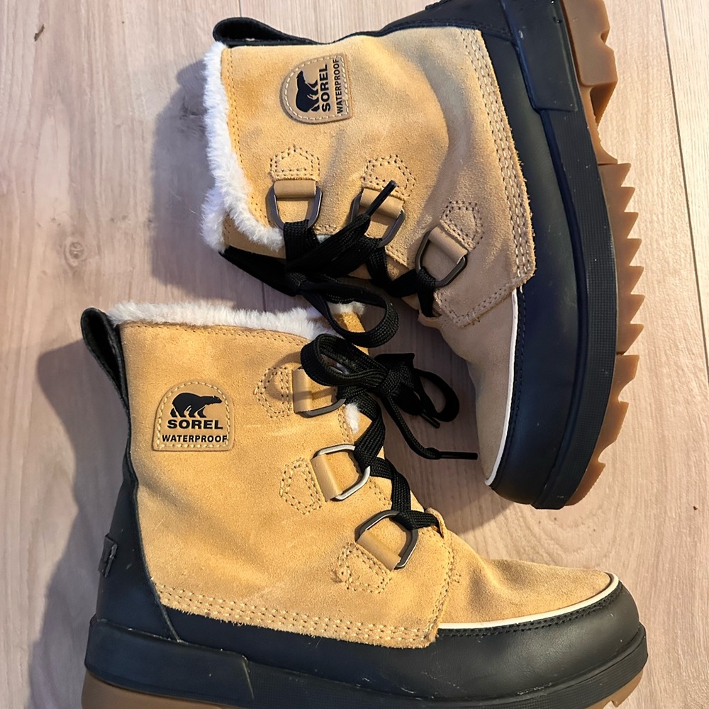 Sorel Women's Waterproof Boots - Mustard and Black